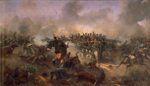 Tredje uavhengighetskrig, prins Umberto ved torget i Villafranca, 24. juni 1866 av Raffaele Pontremoli av Raffaele Pontremoli