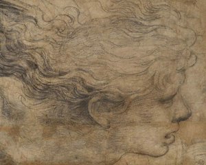 Hodet til en engel. av Raffaello Sanzio Raphael