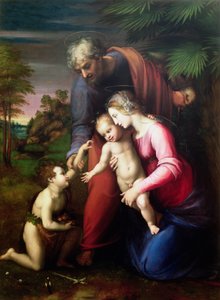 Hellig familie med døperen Johannes, 151314 av Raffaello Sanzio Raphael