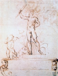 Oversiktskomposisjon for en dekorasjon av en festival, c1500-1520 av Raffaello Sanzio Raphael