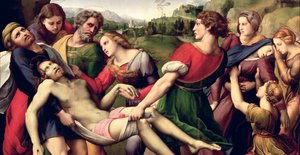 The Deposition, 1507 (detalj av 62308) av Raffaello Sanzio Raphael