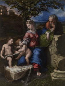 Den hellige familie under et eik, ca 1518 av Raffaello Sanzio Raphael