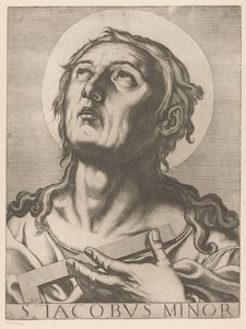 Heilige Jakobus de Mindere St. Jakob den mindre (tittel på objekt) Kristus, Maria og de tolv apostelen (serietittel) The Sacred Apostolic College (serietittel) av Raffaello Schiaminossi