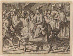 Margaret av Østerrike til hest av Raffaello Schiaminossi