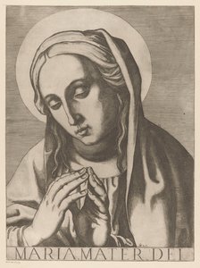 Maria Maria Mater Dei (tittel på objekt) Kristus, Maria og de tolv apostelen (serietittel) The Sacred Apostolic College (serietittel) av Raffaello Schiaminossi