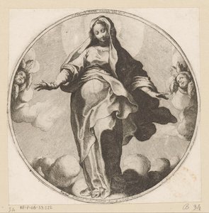 Mary i skyene Sancta Maria Mater Dei (tittel på objekt)