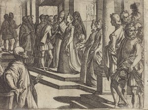 Forlovelsen av Margaret av Østerrike til Filip III, konge av Spania [verso] av Raffaello Schiaminossi