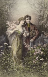 Par med blomst