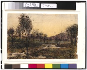 Trær, åser og bekk, 1901-15 av Ralph Albert Blakelock