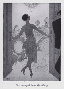 Illustrasjon for "But Gentlemen Marry Brunettes" av Anita Loos (litho) av Ralph Barton