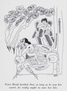 Illustrasjon for "But Gentlemen Marry Brunettes" av Anita Loos (litho) av Ralph Barton
