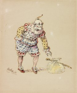 Billy Purvis Stealing the Bundle, 1876 (blyant og wc på papir) av Ralph Hedley