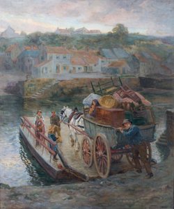 Krysser Hylton Ferry, 1912 av Ralph Hedley