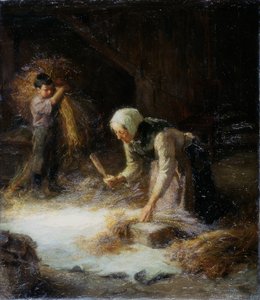 Threshing the Gleanings, 1899 av Ralph Hedley