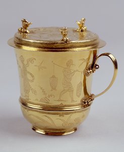Sjokoladebeger i gull, ca. 1685 (sølv) (se 208938) av Ralph Leake