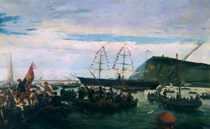 Katalanske frivillige tok fatt på krigen på Cuba i 1870 av Ramón Padró y Pedret