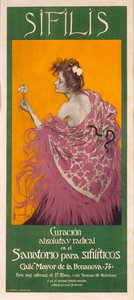 Syfilis (plakat) - Verk av Ramon Casas (1866-1932) - 1900 - Fargelitografi - 80x34,3 - National Art Museum of Catalonia, Barcelona av Ramón Casas