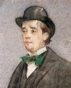 Portrett av Adria Gual (1872-1943) spansk dramatiker av Ramon Casas i Carbo