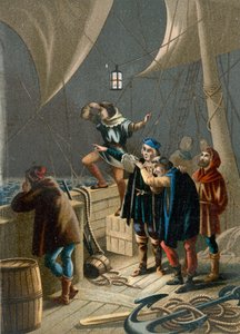 Columbus ser et lys som indikerer nærheten til land