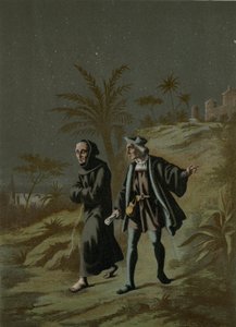 Columbus med Prior of La Rabida drar til Palos