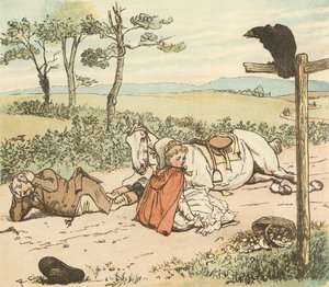 En bonde gikk på trav på sin grå hoppe av Randolph Caldecott
