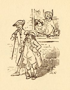 Tilskuere ser på når John Gilpin galopperer forbi, 1878, c1918. av Randolph Caldecott