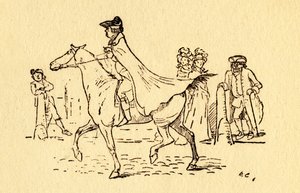 John Gilpin legger ut på sin reise til Edmonton, 1878, c1918. av Randolph Caldecott