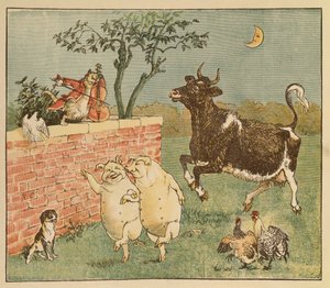 The Cat and the Fiddle and the Cow - Illustrasjoner fra Hey Diddle Diddle