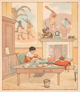Kongen var i tellehuset sitt, Counting out his Money, 1880. av Randolph Caldecott