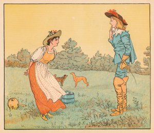 Da kan jeg ikke gifte meg med deg, min vakre hushjelp!, c1882. av Randolph Caldecott