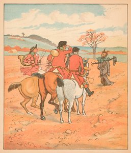 ...det første de fant, var en tattert boggart, i en åker..., 1880. av Randolph Caldecott