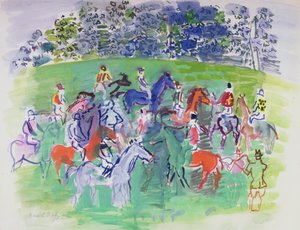 På veddeløpene, ca. 1930–50 (gouache) av Raoul Dufy