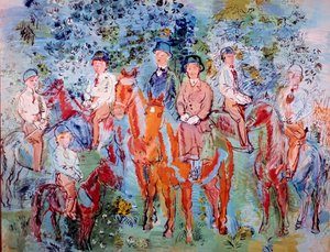 Ryttere i skogen av Raoul Dufy