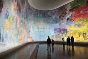 La Fee Electricite, i Dufy-rommet til Musee d Art Moderne de la Ville de Paris, Avenue du President Wilson, Paris 75016. Arkitektur av Jean-Claude Dondel, Andre Aubert, Paul Viard og Marcel Dastugue av Raoul Dufy