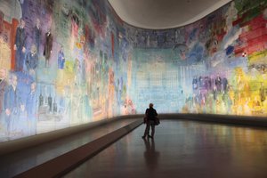La Fee Electricite, i Dufy-rommet til Musee d Art Moderne de la Ville de Paris, Avenue du President Wilson, Paris 75016. Arkitektur av Jean-Claude Dondel, Andre Aubert, Paul Viard og Marcel Dastugue