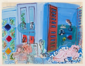 Kunstnerens atelier (akvarell) av Raoul Dufy