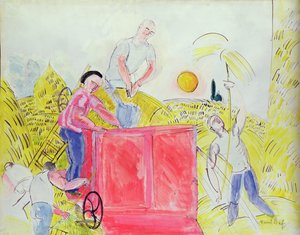 Høsterne (gouache på papir) av Raoul Dufy