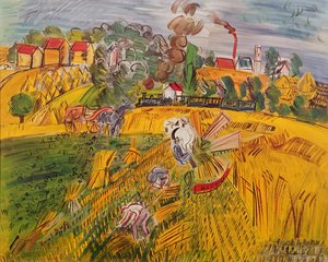 Huset (olje på lerret) av Raoul Dufy