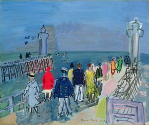 Bryggen i Trouville av Raoul Dufy