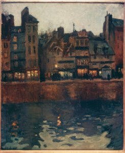 Le Havre havn i skumringen av Raoul Dufy