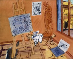 Atelieret i Rue Jeanne d#39;Arc; Verkstedet i Rue Jeanne d#39;Arc, ca. 1942 (olje på lerret) av Raoul Dufy