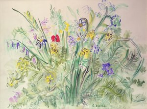 Ville blomster (akvarell på papir) av Raoul Dufy