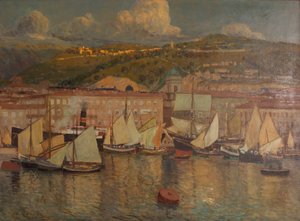 Sommerkveld (Port of Fiume) av Raoul Frank