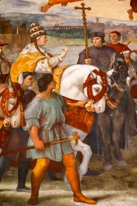 Møte mellom St. Leo den store og Attila. 1511-1514 (fresko) av Raphael