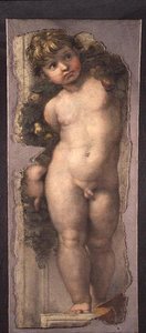 Putto med festong (freskofragment) av Raphael