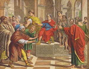 Elymas der Zauberer wird vor Sergius Paulus blind