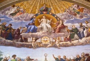Detalj av disputasen om det hellige sakrament, ca. 1509-10 (fresco)