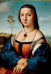 Portrett av Maddalena Doni Maleri av Raffaello Sanzio dit Raphael (1483-1520) 1506 Søn. 63x45 cm Firenze, Palazzo Pitti, Galleria Palatina av Raphael