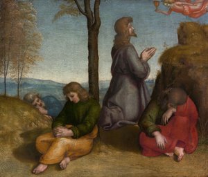 The Agony in the Garden, ca. 1504 (olje på tre) av Raphael