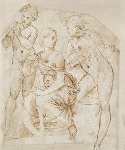 Gruppe av musikere, tidlig på 1500-tallet av Raphael
